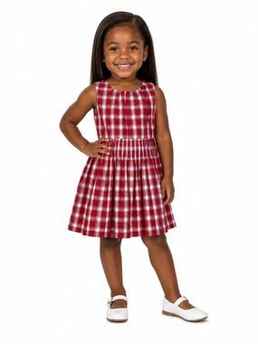 J. Crew Kids Dress in Red and White Plaid